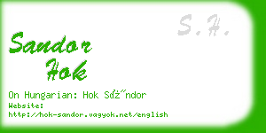 sandor hok business card